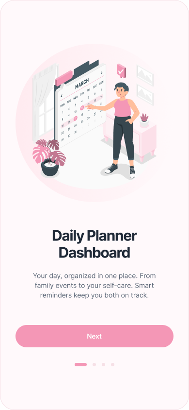 Daily Planner wireframe