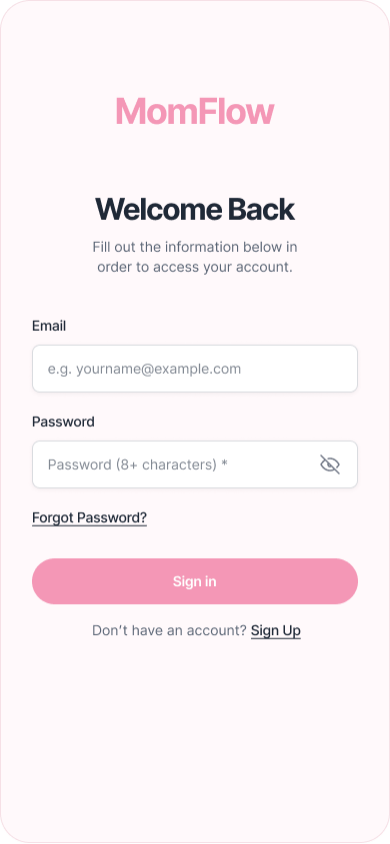 Login wireframe