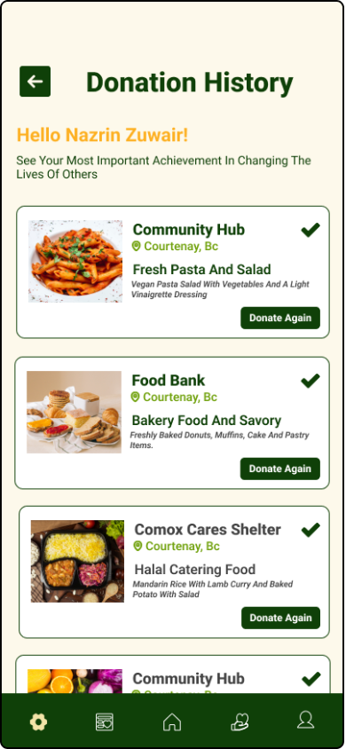 Donation History