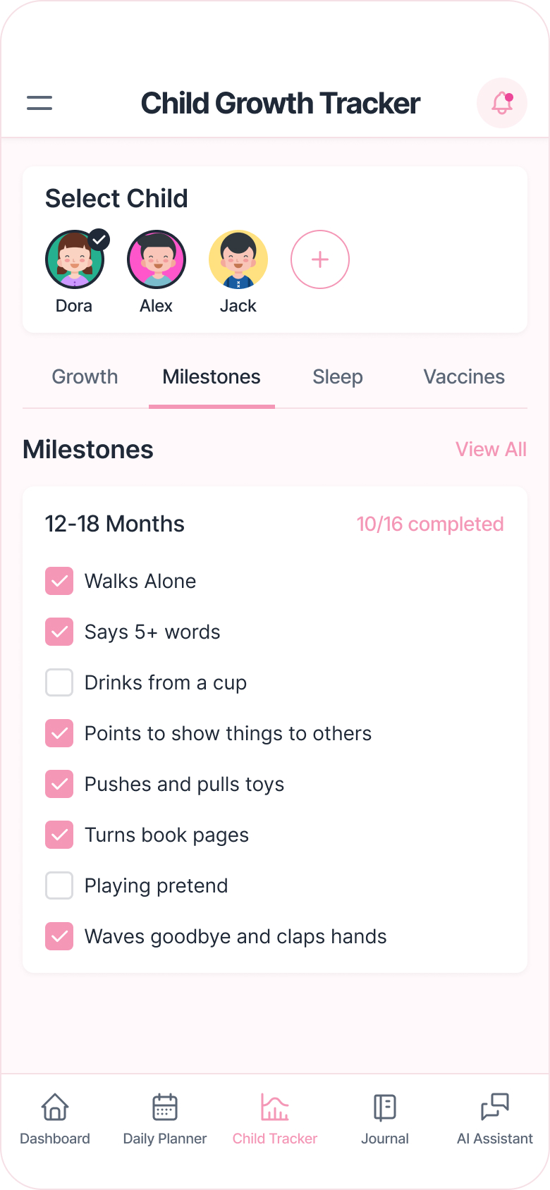 Daily Planner - Milestones
