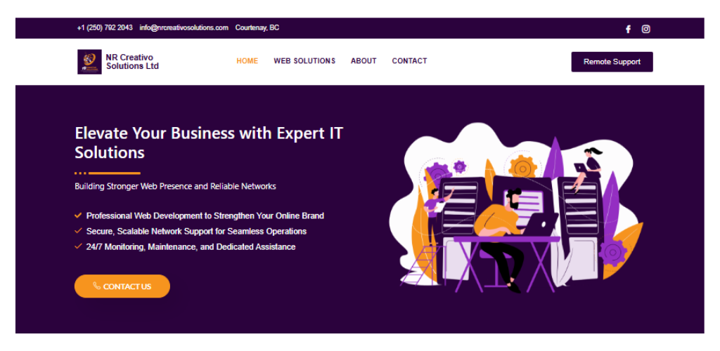 NR Creativo Solutions Website